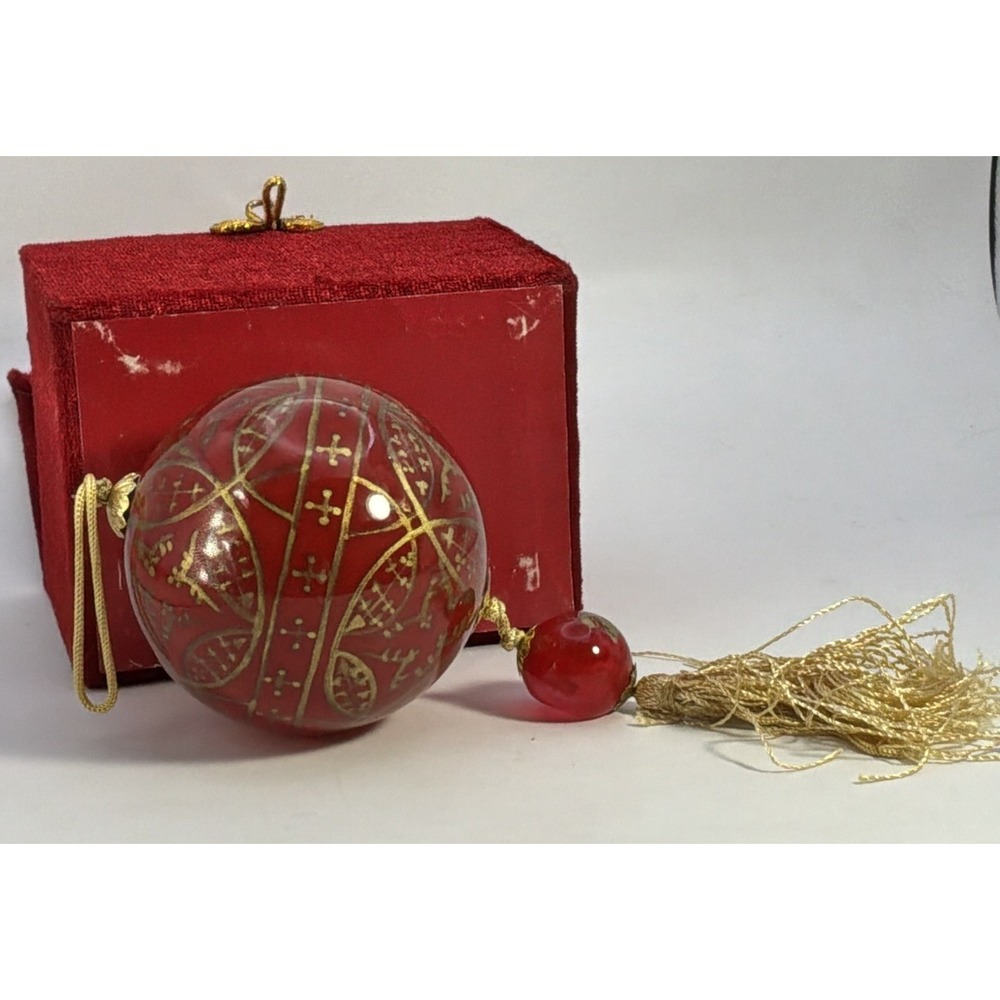 Pier 1 Imports Li Bien (inside Painting Technique)Glass Christmas Ornament